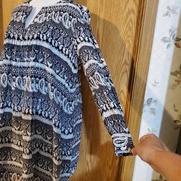 Thakoon Collective long sleeve paisley print mini shift dress rayon size 2 - Picture 5 of 10